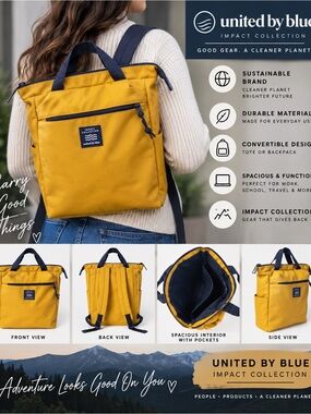 Impact Convertible Yellow Backpack Tote Like New